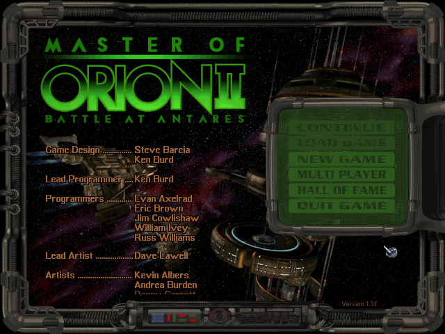 screenshot of Master of Orion II