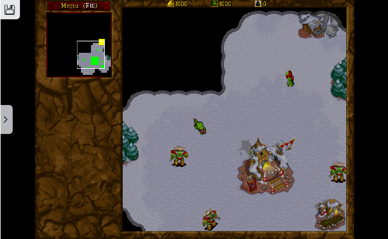 screenshot of WarCraf II: Tides of Darkness