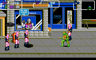 screenshot of Teenage Mutant Ninja Turtles