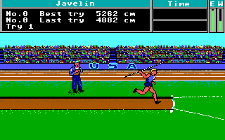 screenshot of Carl Lewis' Go for the Gold 