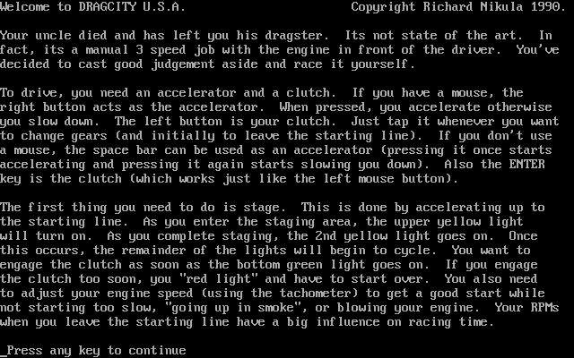 screenshot of Dragcity U.S.A.
