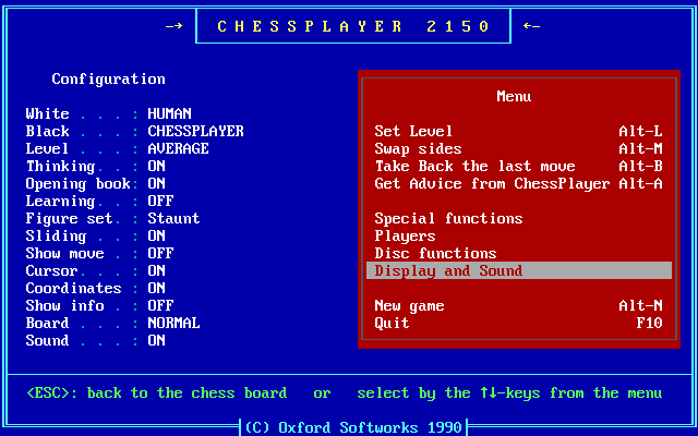 screenshot of Chess Player 2150