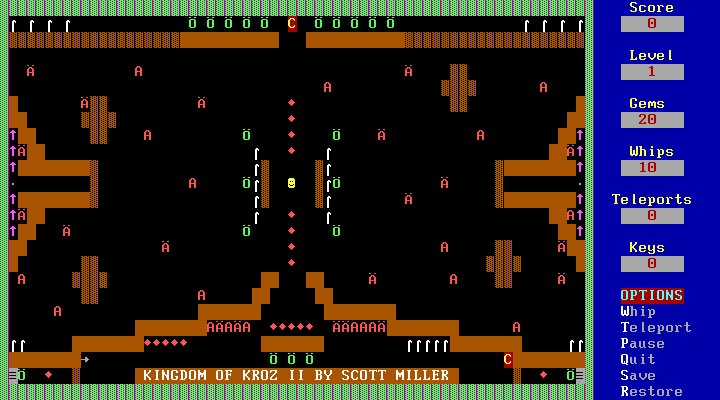 screenshot of Kingdom of Kroz II