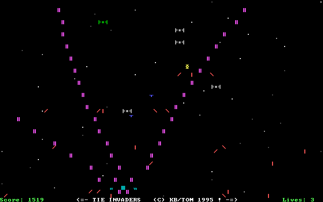 screenshot of TIE Invaders