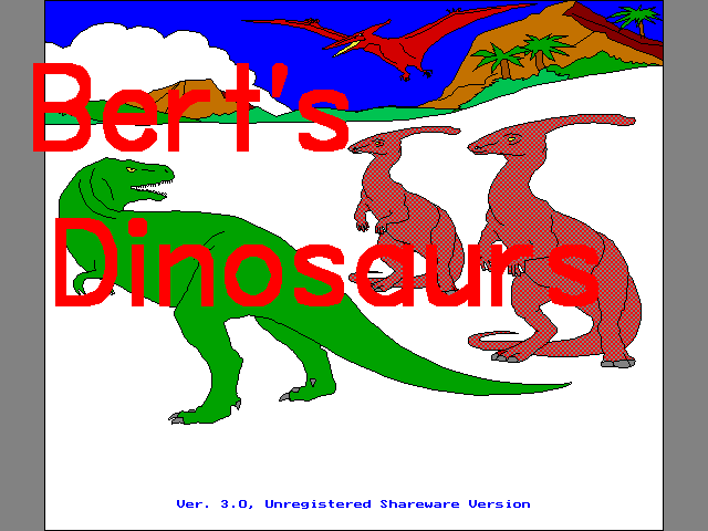 screenshot of Bert's Dinosaurs