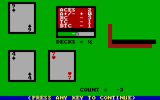 screenshot of Ken Uston's Professional Blackjack