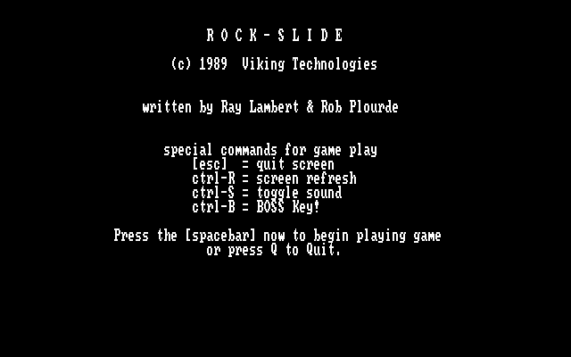 screenshot of Rock-Slide