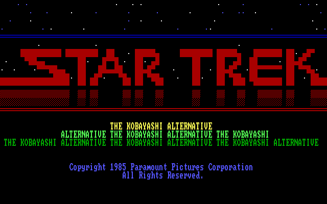 screenshot of Star Trek: The Kobayashi Alternative