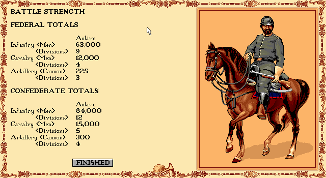 screenshot of Edward Grabowski's The Blue & The Gray