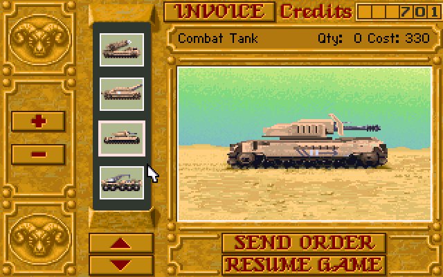 screenshot of Dune II: The Building of a Dynasty