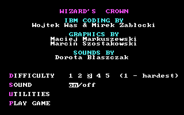 screenshot of Wizard's Crown