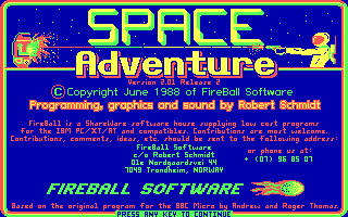 screenshot of Space Adventure