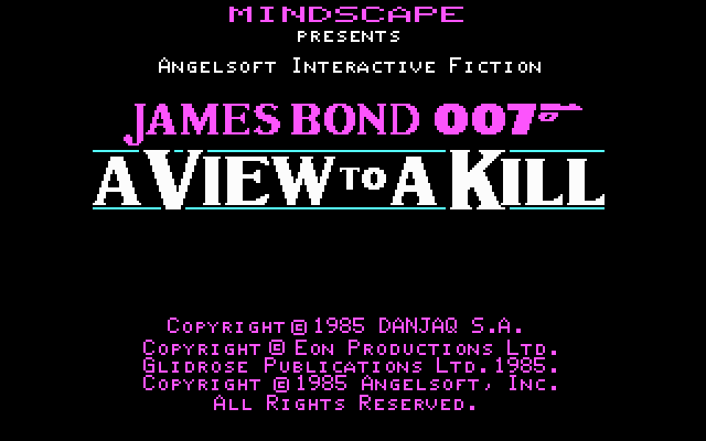 screenshot of James Bond 007: A View to a Kill