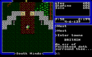 screenshot of Ultima V: Warriors of Destiny