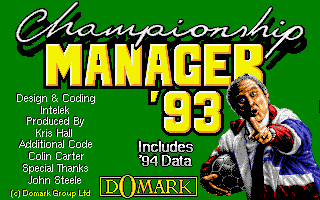 screenshot of Championship Manager 93