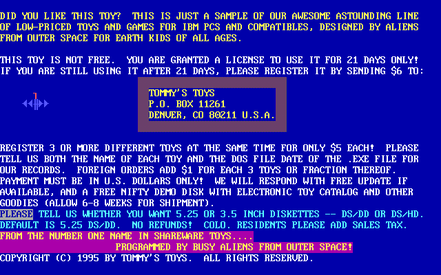 screenshot of Tommy's Think II