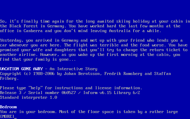 screenshot of Vacation Gone Awry