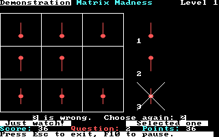 screenshot of Matrix Madness