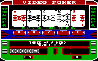 screenshot of Las Vegas Video Poker