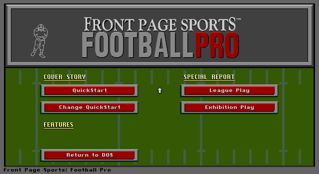 screenshot of Front Page Sports: Football Pro