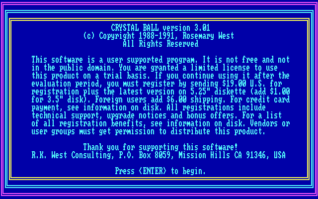 screenshot of Crystal Ball