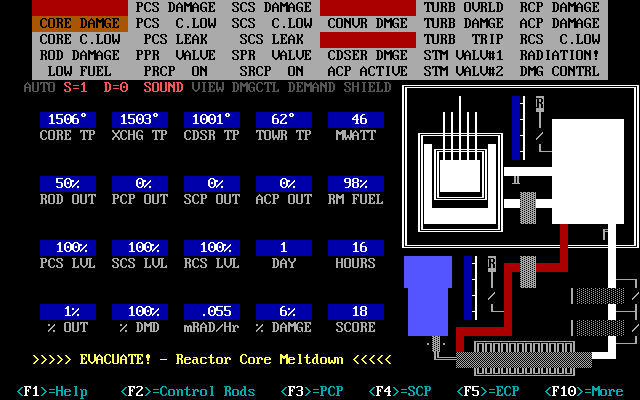 screenshot of The Oakflat Nuclear Power Plant Simulator