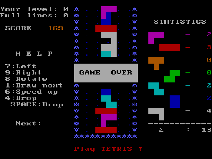 screenshot of Tetris