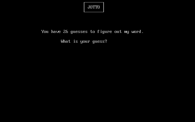 screenshot of Jotto
