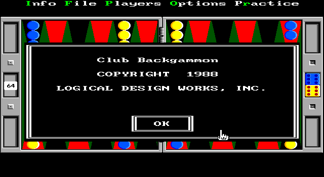 screenshot of Club Backgammon