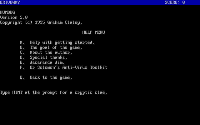 screenshot of Humbug