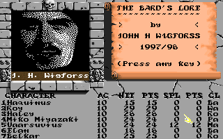 screenshot of The Bard's Lore: The Warrior & The Dragon