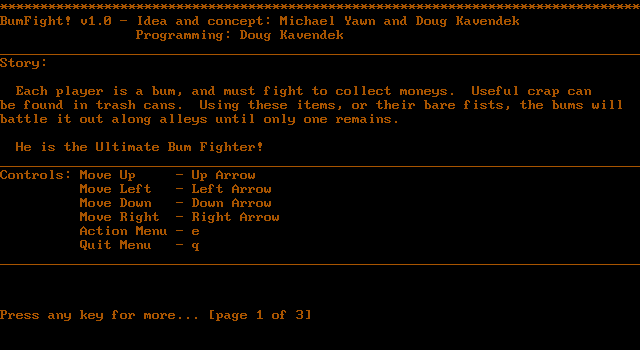 screenshot of BumFight!