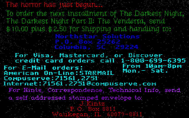screenshot of The Darkest Night