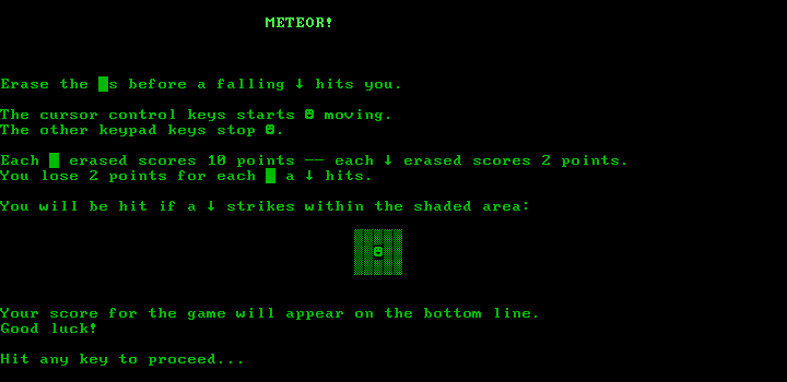 screenshot of Meteor