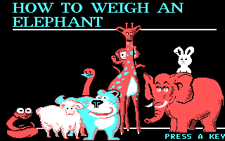 screenshot of How to Weigh an Elephant
