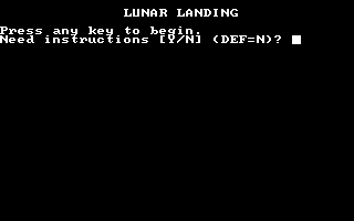 screenshot of Lunar Landing