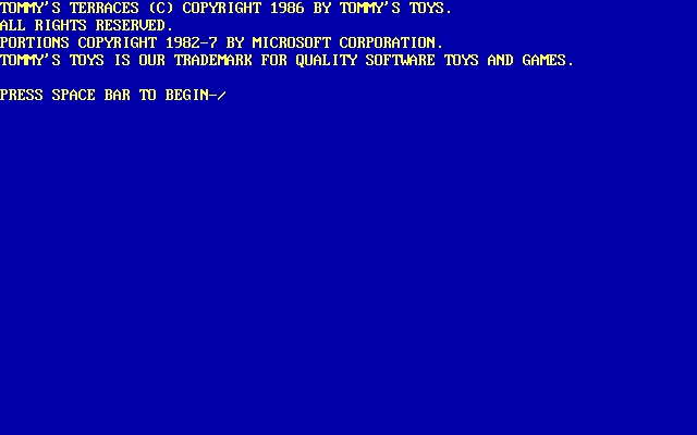screenshot of Tommy's Terraces