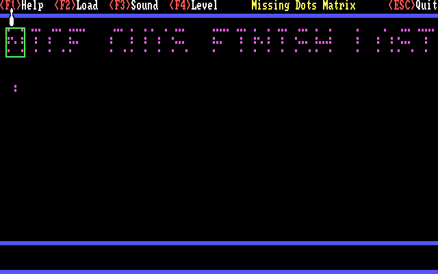 screenshot of Missing Dots Matrix