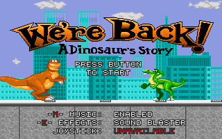 screenshot of We're Back!: A Dinosaur's Story