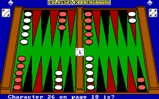 screenshot of Colossus X Backgammon