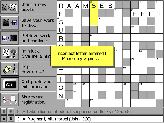 screenshot of Bible Crossword Puzzles