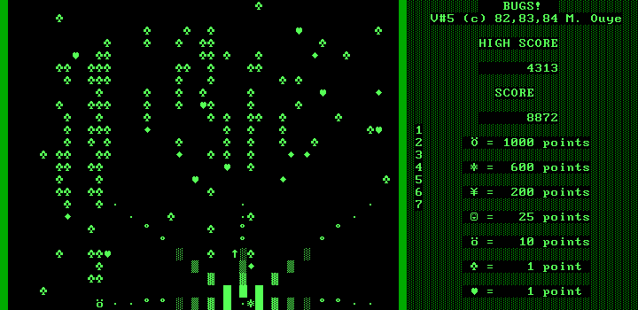 screenshot of Bugs!