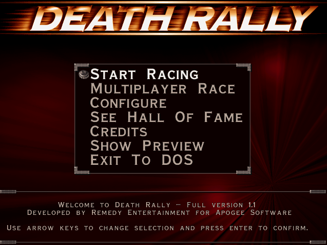 screenshot of Death Rally