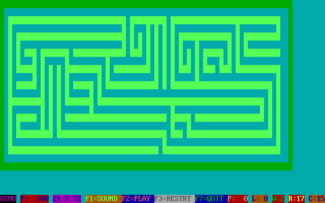 screenshot of Tommy's Show And Tell Maze Generator