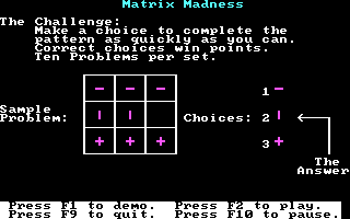 screenshot of Matrix Madness