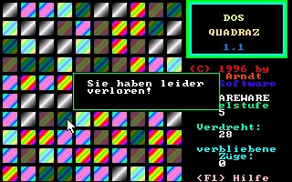 screenshot of DOS Quadraz