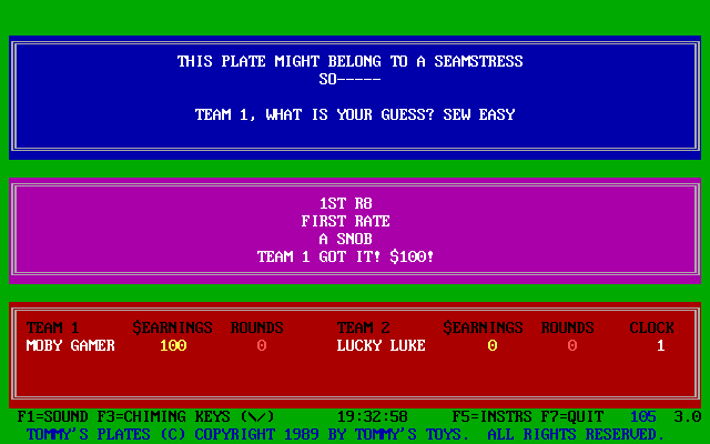 screenshot of Tommy's Plates