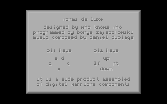 screenshot of Worms De Luxe