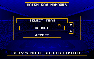 screenshot of Match Day Manager