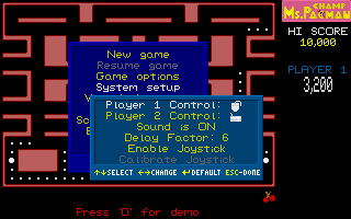 screenshot of CHAMP Ms. Pacman
